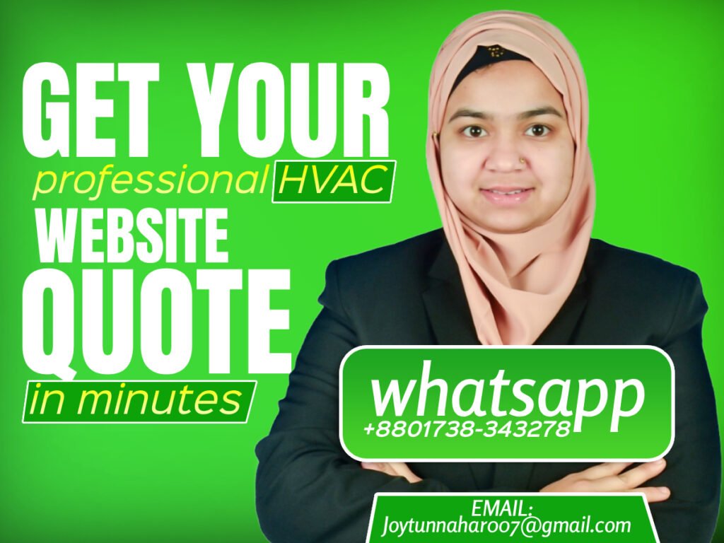 Prairieville HVAC website design packages by MST Joytunnahar